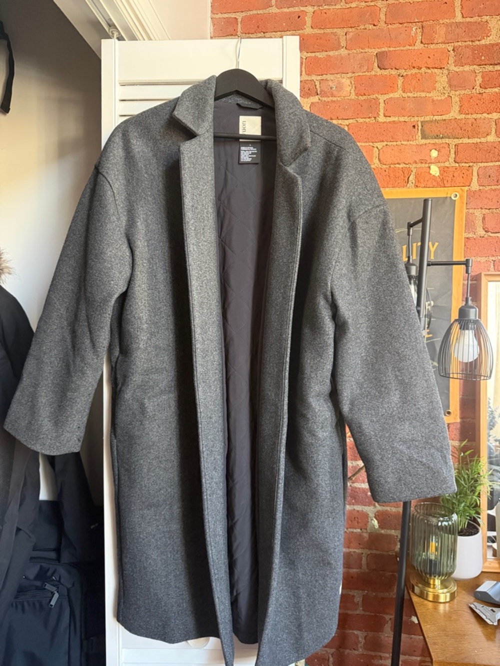Vuori Gray Men's Long Trench Coat